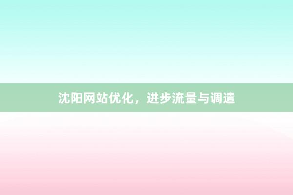 沈阳网站优化，进步流量与调遣
